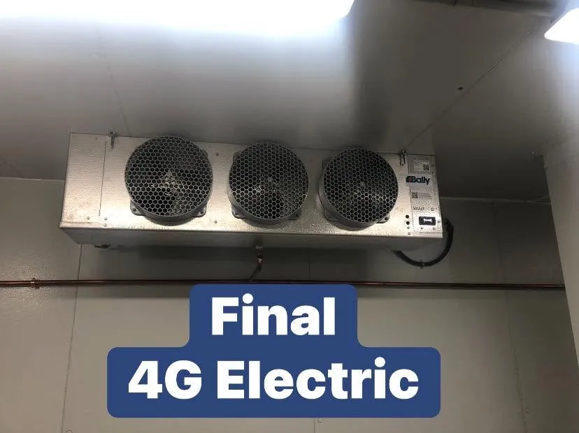 Walk-in cooler evaporator and wiring by 4G Electric