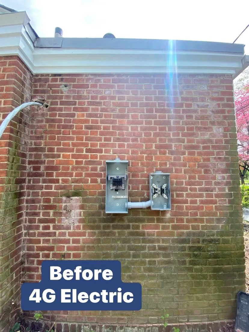 Exterior electrical service before upgrade